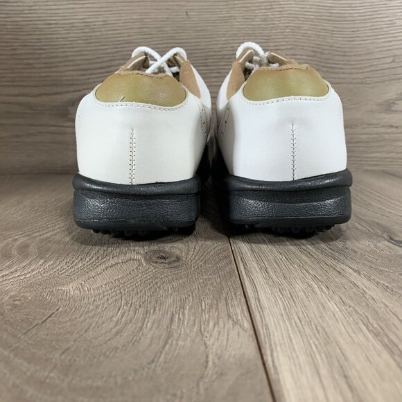 FOOTJOY GreenJoys Womens 48762 Soft Spike Golf Shoes Sz 8.5 M White Tight For 8s - Picture 3 of 10